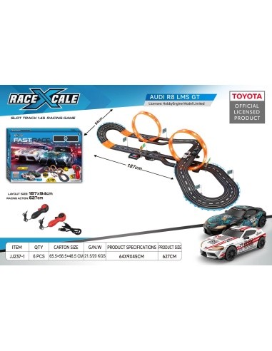 R/C TOYOTA Race Track 1:43 - 187x94 cm