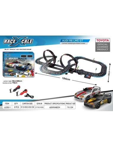 R/C TOYOTA Race Track 1:43 - 184x98 cm