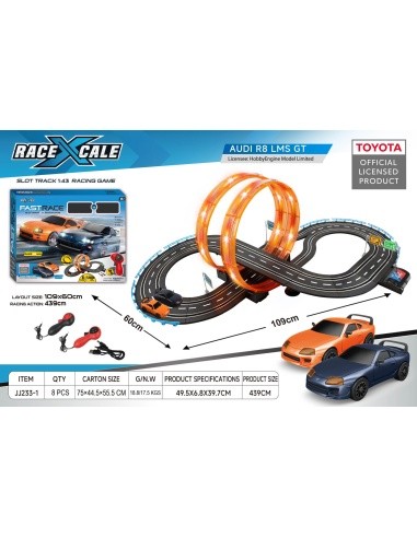 R/C TOYOTA Race Track 1:43 - 152x73 cm