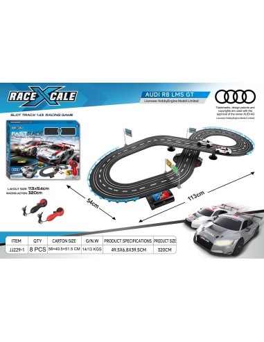 R/C AUDI Race Track 1:43 - 113x54 cm