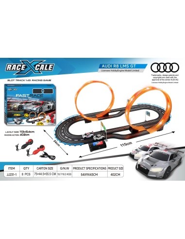 copy of R/C AUDI Race Track 1:43 - 113x54 cm