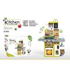 Kitchen Kitchenette with Light and Sound Function 63 pcs. Green