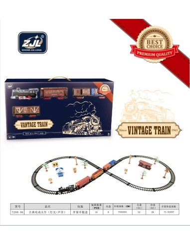 Retro train set with wagons
