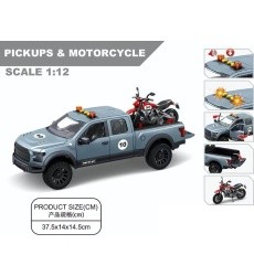 Off-Road Car Set with Lights and Sound Function + Motorcycle