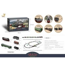 Retro railway with Smoke, Sound and Lights 216x113 cm