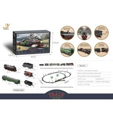 Retro train with Smoke, Sound and Lights 185x113 cm
