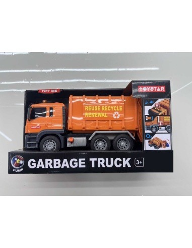 Orange Garbage Truck with Sound Function + Accessories