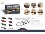 Retro train with Smoke, Sound and Lights 216x113 cm + Accessories