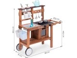 Outdoor mud kitchen for children with accessories fir wood ECOTOYS