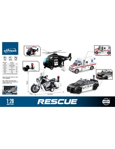 Fire + Police Vehicle Set