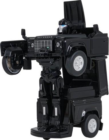Metal Car/Robot 2in1 1:32 Land Rover Defender Black RASTAR