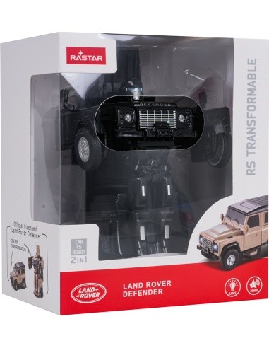 Metal Car/Robot 2in1 1:32 Land Rover Defender Black RASTAR