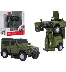 Metal Car/Robot 2in1 1:32 Land Rover Defender Green RASTAR