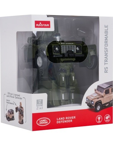 Metal Car/Robot 2in1 1:32 Land Rover Defender Green RASTAR
