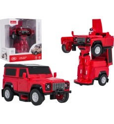 Metal Car/Robot 2in1 1:32 Land Rover Defender Red RASTAR