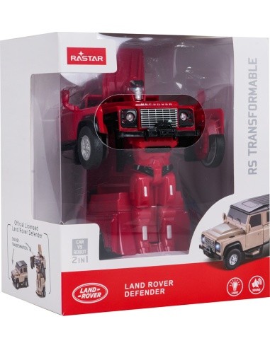 Metal Car/Robot 2in1 1:32 Land Rover Defender Red RASTAR