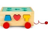 Wooden sorter cart with blocks Ecotoys