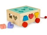 Medinis rūšiavimo vežimėlis su kaladėlėmis Ecotoys