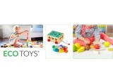 Medinis rūšiavimo vežimėlis su kaladėlėmis Ecotoys