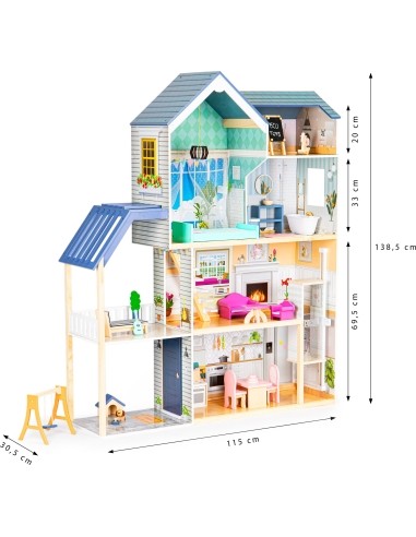 XXL Dollhouse Ecotoys Maya Residence