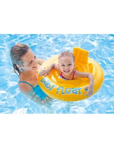Mokomoji plaukti sėdynė su ratuku ir atlošu "Intex" 56585