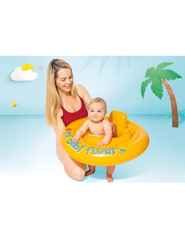 Mokomoji plaukti sėdynė su ratuku ir atlošu "Intex" 56585
