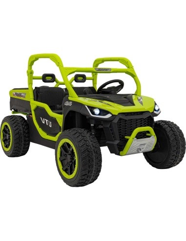 Vaikiškas elektrinis automobilis Farmer Truck UTV Racing, žalias