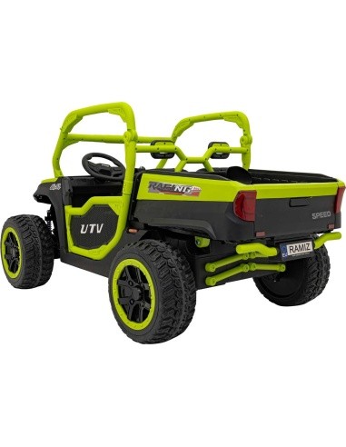 Vaikiškas elektrinis automobilis Farmer Truck UTV Racing, žalias