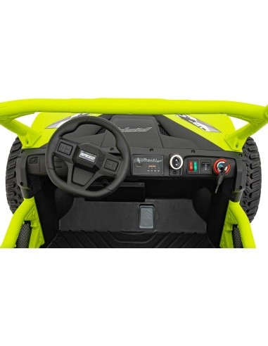 Vaikiškas elektrinis automobilis Farmer Truck UTV Racing, žalias