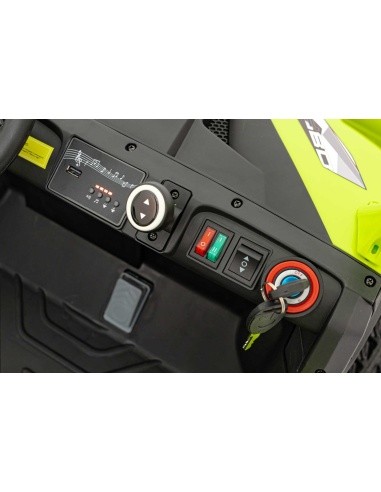 Vaikiškas elektrinis automobilis Farmer Truck UTV Racing, žalias