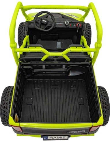 Vaikiškas elektrinis automobilis Farmer Truck UTV Racing, žalias