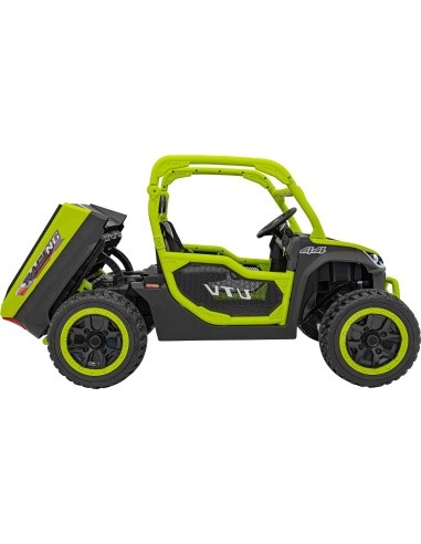 Vaikiškas elektrinis automobilis Farmer Truck UTV Racing, žalias