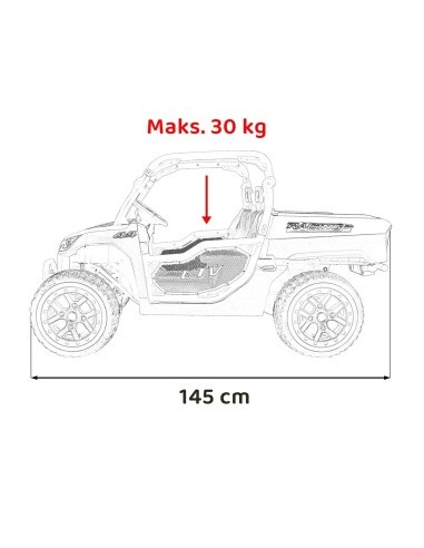 Transporto priemonė Farmer Truck UTV Racing balta