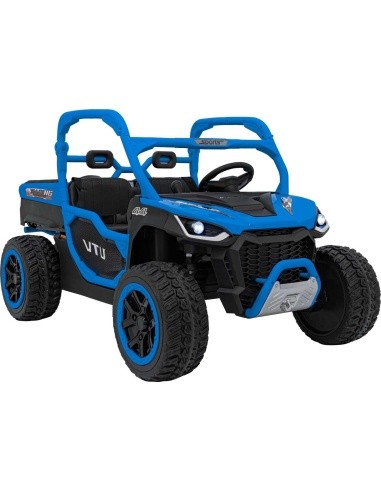 Vaikiškas elektrinis visureigis Farmer Truck UTV Racing, mėlynas