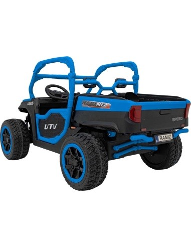 Vaikiškas elektrinis visureigis Farmer Truck UTV Racing, mėlynas