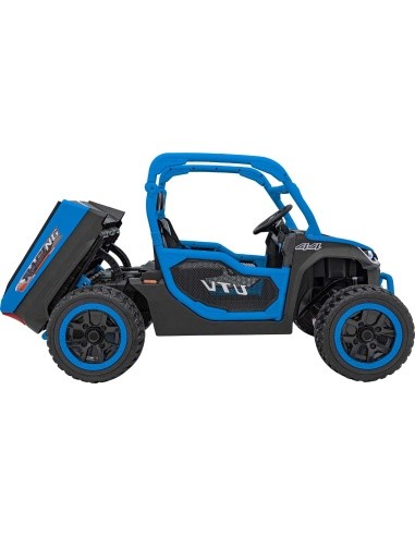 Vaikiškas elektrinis visureigis Farmer Truck UTV Racing, mėlynas