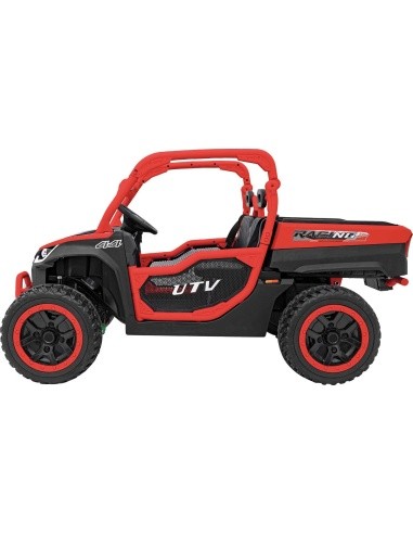 Elektrinis vaikiškas automobilis Farmer Truck UTV Racing, raudonas
