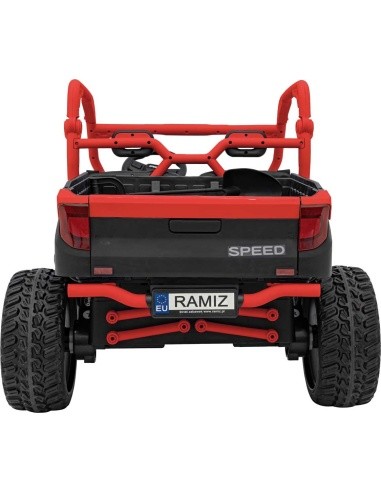Elektrinis vaikiškas automobilis Farmer Truck UTV Racing, raudonas