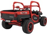 Elektrinis vaikiškas automobilis Farmer Truck UTV Racing, raudonas
