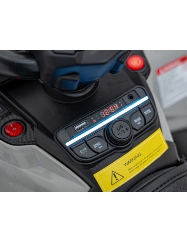 Keturratis Can Am Outlander ATV su valdymo pultu, pilkas