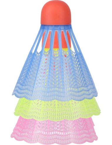 NBL6013 NYLON SHUTTLECOCKS MULTICOLOR 3 PCS. NILS