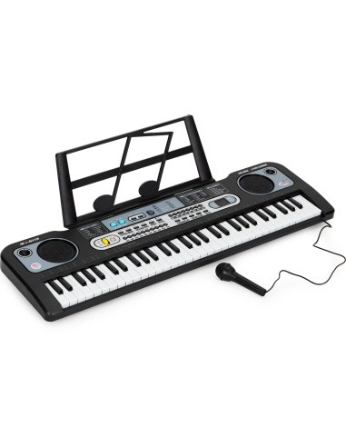 Didelis klavišinis pianinas su mikrofonu vaikams + maitinimo šaltinis