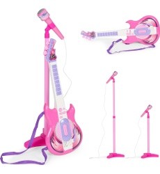 Elektrinės gitaros rinkinys mikrofono stovas vaikams mp3