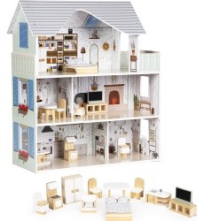 Lėlių namas su baldais Ecotoys Emma Residence