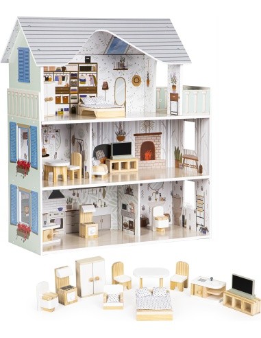 Dollhouse with Furnitures Ecotoys Emma Residence