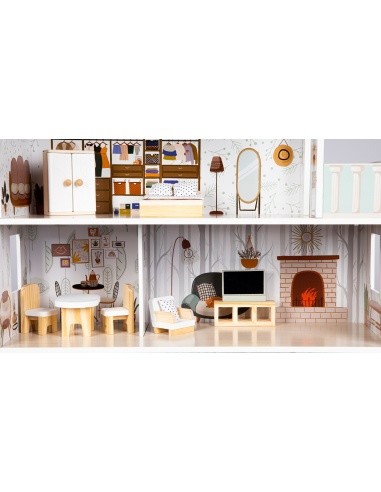 Lėlių namas su baldais Ecotoys Emma Residence