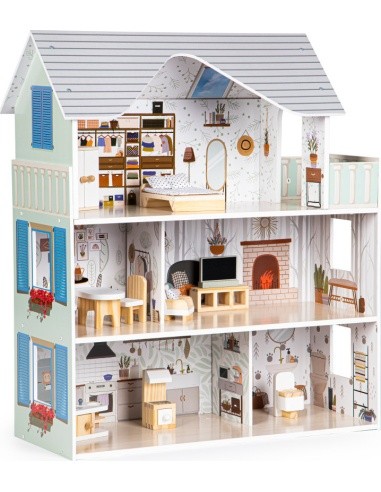 Lėlių namas su baldais Ecotoys Emma Residence