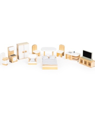 Lėlių namas su baldais Ecotoys Emma Residence