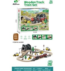 Wooden Train Track 60pcs.