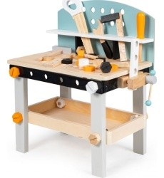 Wooden workshop for children tool table 38 pieces ECOTOYS
